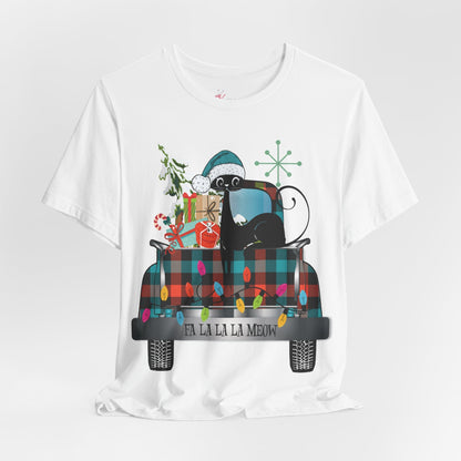 Kate McEnroe New York Atomic Cat Christmas Truck Retro Holiday T-ShirtT-Shirts13316459283080317417