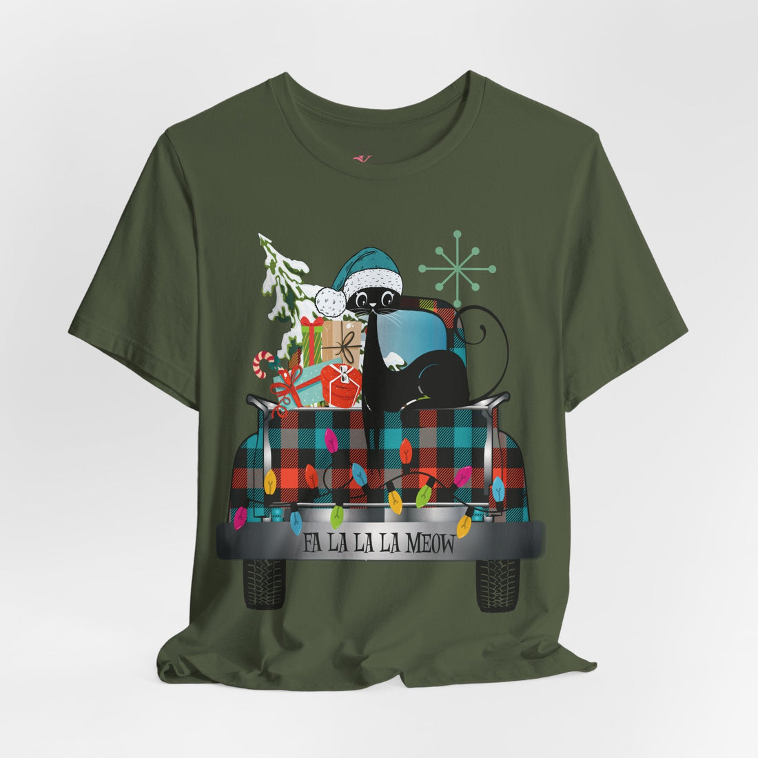 Kate McEnroe New York Atomic Cat Christmas Truck Retro Holiday T-ShirtT-Shirts22665436979310524942