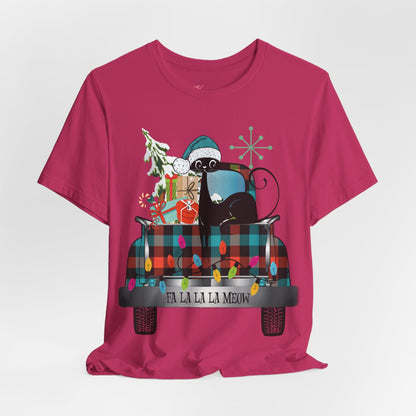 Kate McEnroe New York Atomic Cat Christmas Truck Retro Holiday T-ShirtT-Shirts27025813956042899483