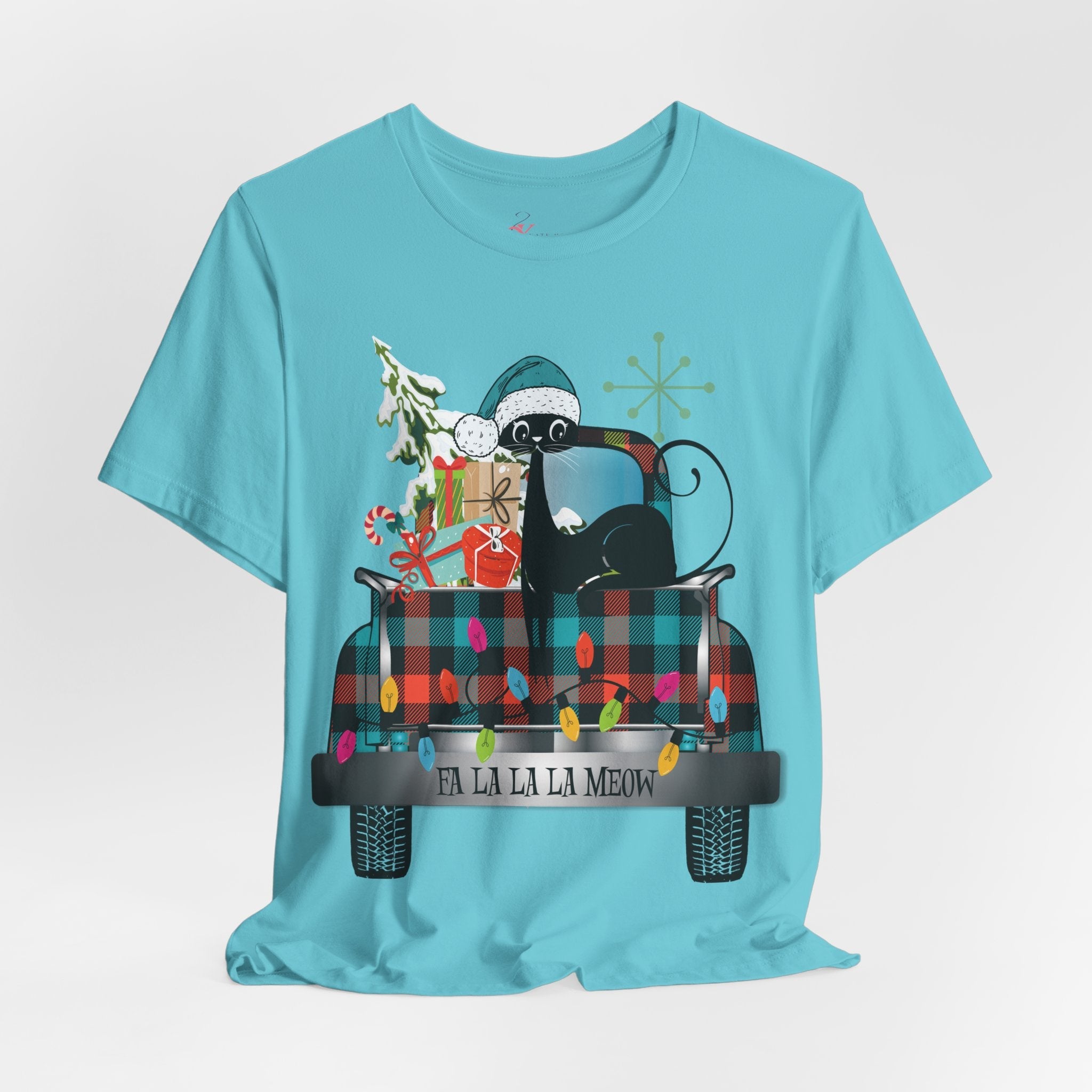 Kate McEnroe New York Atomic Cat Christmas Truck Retro Holiday T-ShirtT-Shirts27620938073996930934