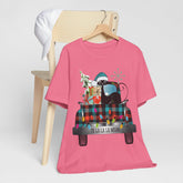 Kate McEnroe New York Atomic Cat Christmas Truck Retro Holiday T-ShirtT-Shirts36674739054038859613