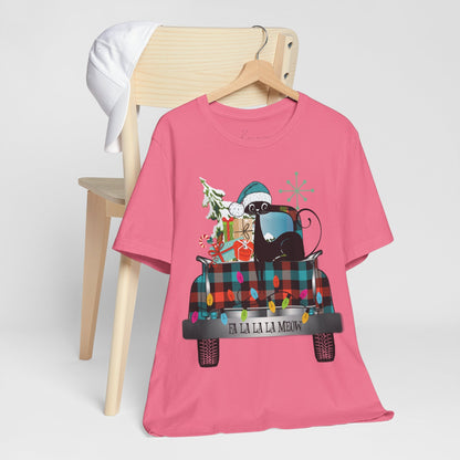 Kate McEnroe New York Atomic Cat Christmas Truck Retro Holiday T-ShirtT-Shirts36674739054038859613