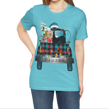 Kate McEnroe New York Atomic Cat Christmas Truck Retro Holiday T-ShirtT-Shirts36674739054038859613