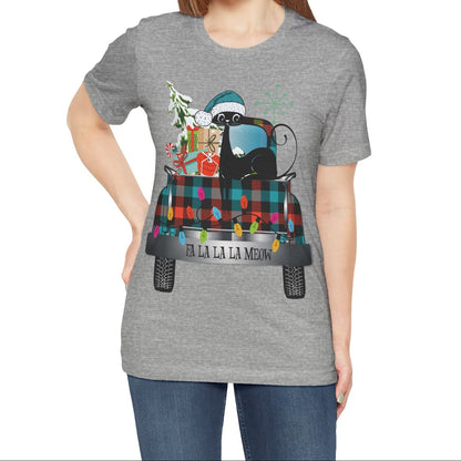 Kate McEnroe New York Atomic Cat Christmas Truck Retro Holiday T-ShirtT-Shirts36674739054038859613