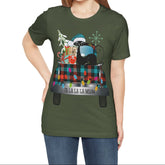 Kate McEnroe New York Atomic Cat Christmas Truck Retro Holiday T-ShirtT-Shirts36674739054038859613