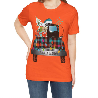 Kate McEnroe New York Atomic Cat Christmas Truck Retro Holiday T-ShirtT-Shirts36674739054038859613