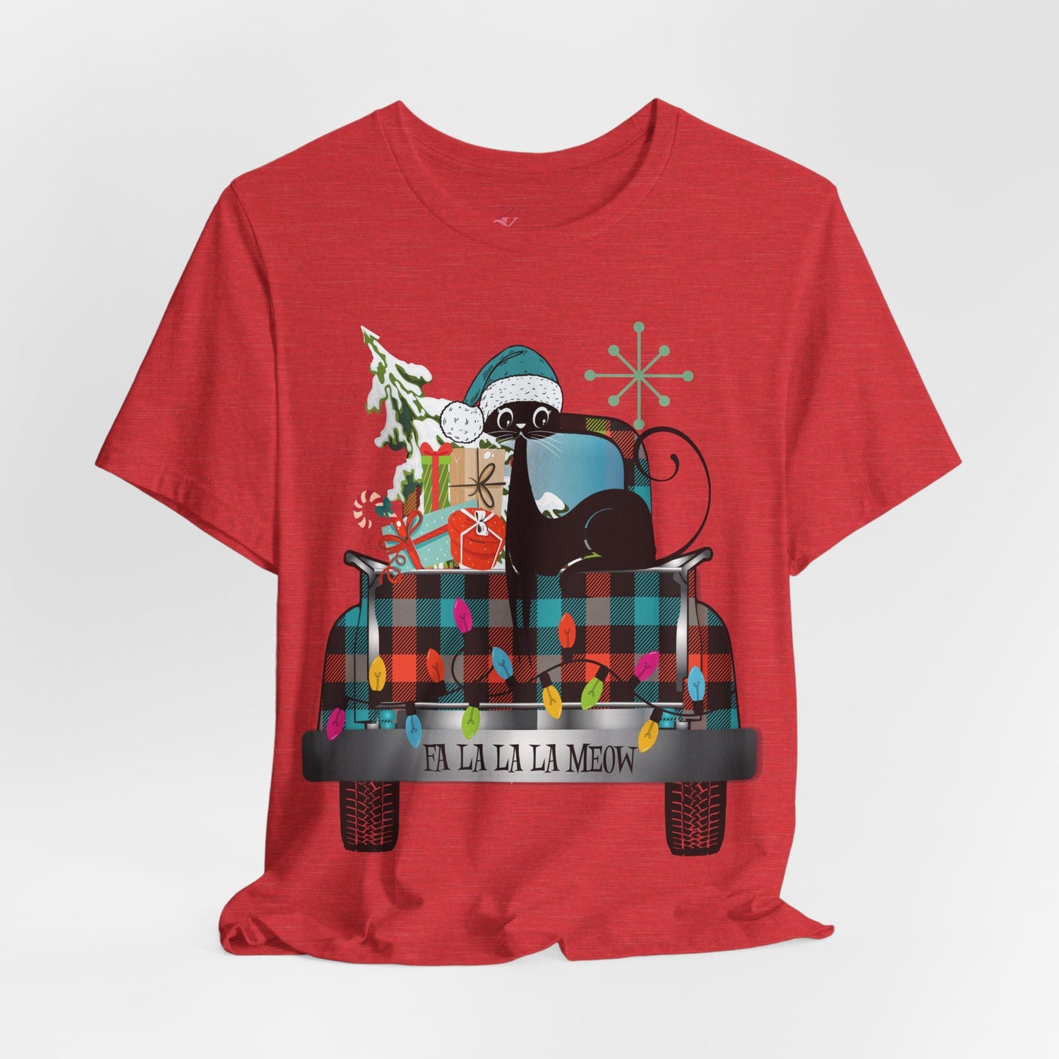 Kate McEnroe New York Atomic Cat Christmas Truck Retro Holiday T-ShirtT-Shirts36674739054038859613