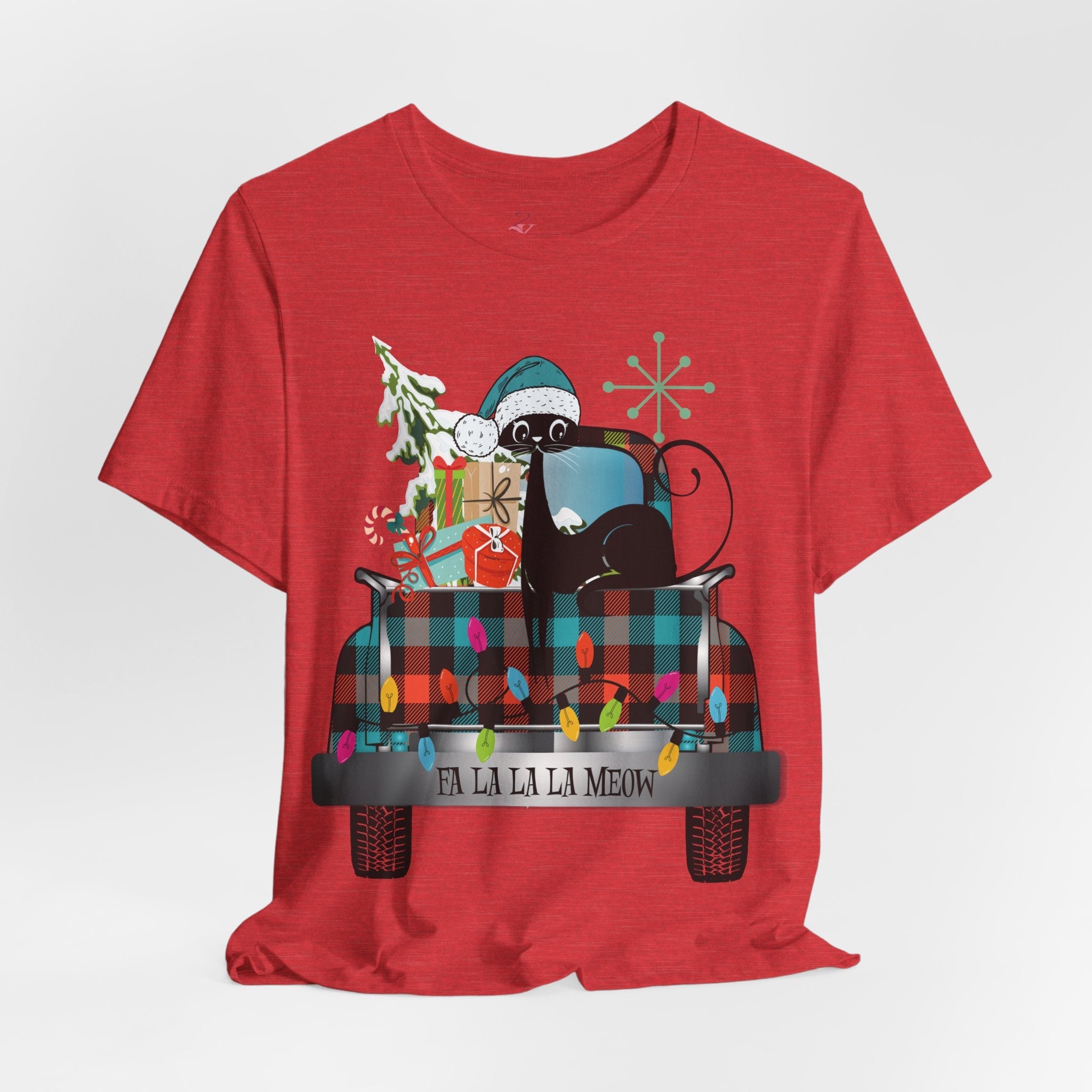 Kate McEnroe New York Atomic Cat Christmas Truck Retro Holiday T-ShirtT-Shirts36674739054038859613