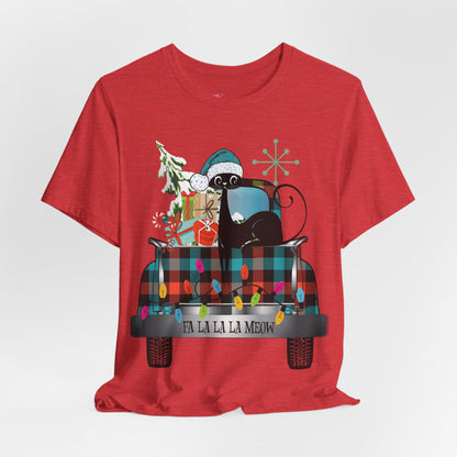 Kate McEnroe New York Atomic Cat Christmas Truck Retro Holiday T-ShirtT-Shirts36674739054038859613