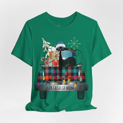 Kate McEnroe New York Atomic Cat Christmas Truck Retro Holiday T-ShirtT-Shirts39034458208139399202