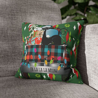 Kate McEnroe New York Atomic Cat Christmas Truck Retro Mid Century Modern Throw Pillow CoverThrow Pillow Covers19413387359533710979