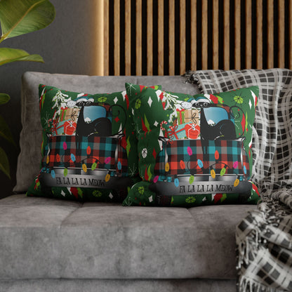 Kate McEnroe New York Atomic Cat Christmas Truck Retro Mid Century Modern Throw Pillow CoverThrow Pillow Covers28475820284630666808