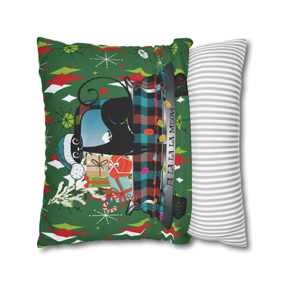 Kate McEnroe New York Atomic Cat Christmas Truck Retro Mid Century Modern Throw Pillow CoverThrow Pillow Covers28475820284630666808