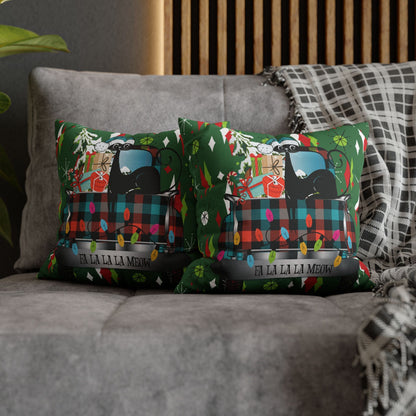 Kate McEnroe New York Atomic Cat Christmas Truck Retro Mid Century Modern Throw Pillow CoverThrow Pillow Covers28475820284630666808