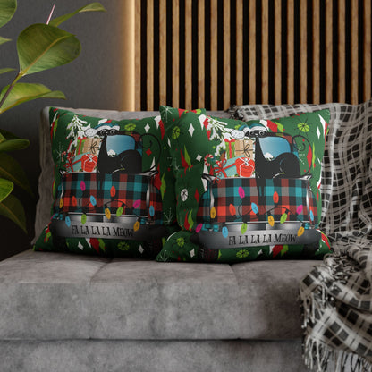 Kate McEnroe New York Atomic Cat Christmas Truck Retro Mid Century Modern Throw Pillow CoverThrow Pillow Covers28475820284630666808