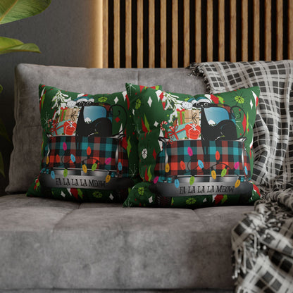 Kate McEnroe New York Atomic Cat Christmas Truck Retro Mid Century Modern Throw Pillow CoverThrow Pillow Covers28475820284630666808