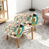 Kate McEnroe New York Atomic Cat Cocktail Lounge Danish Nesting Tables, Mid Century Modern Scandinavian Danish Side TablesNesting TablesggdJxa1Qak
