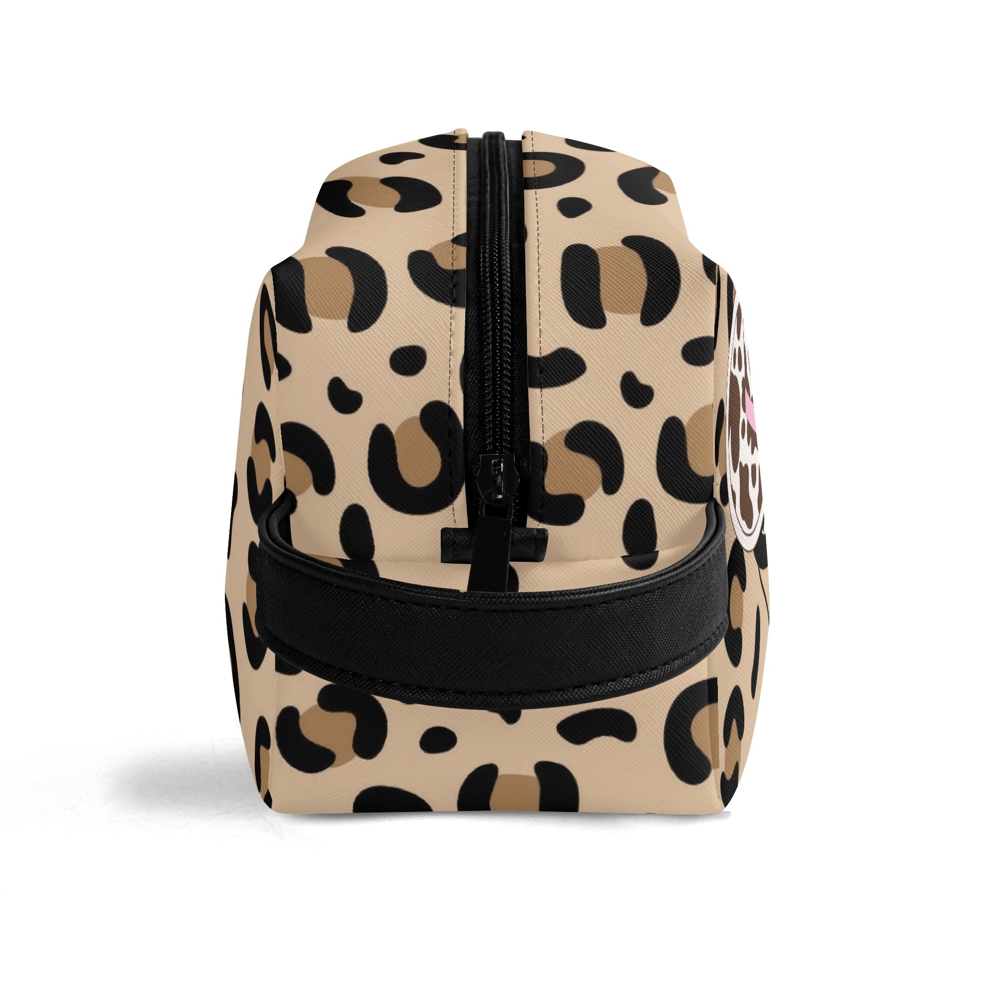 Kate McEnroe New York Atomic Cat Cowgirl Leopard Print Toiletry Bag, Retro Western Kitsch Dopp Kit, Mid Century Modern Travel OrganizerCosmetic &amp; Toiletry BagsW8MQZZOW - 2