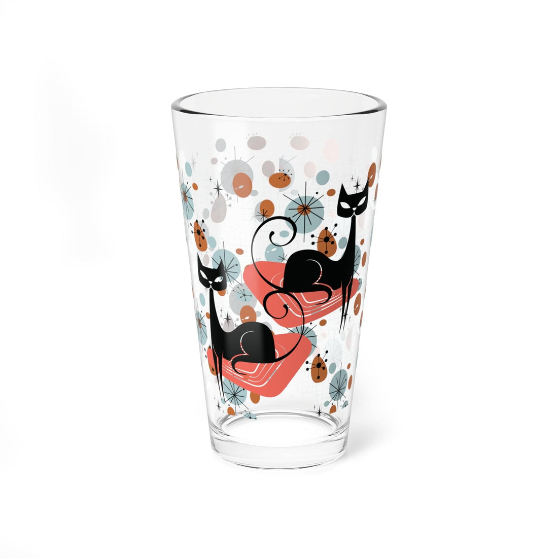 Kate McEnroe New York Atomic Cat Drinking Glass, Mid Century Modern Pint, Retro Barware, MCM Kitchen Glassware, Vintage Mixer CupMixing Glasses27214589254940618870