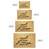 Kate McEnroe New York Atomic Cat, Enter at Your Own Purr - il Doormat, Mid Century Modern Kitty, Retro Funny MatDoor Mats36x24outdoor