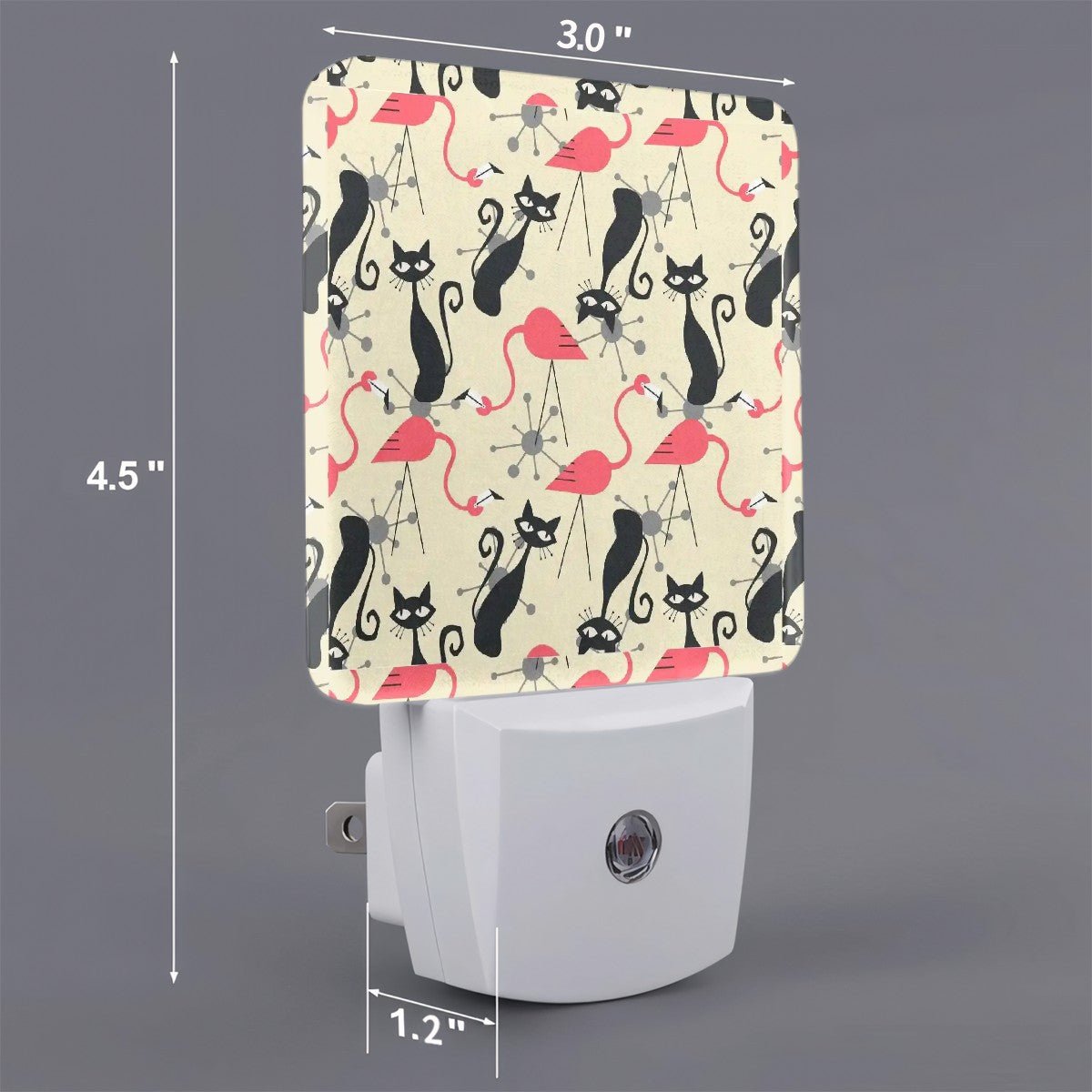 Kate McEnroe New York Atomic Cat Flamingo Night Light Set, Retro Mid Century Modern VibeNight Lights9TUrKjxT8T
