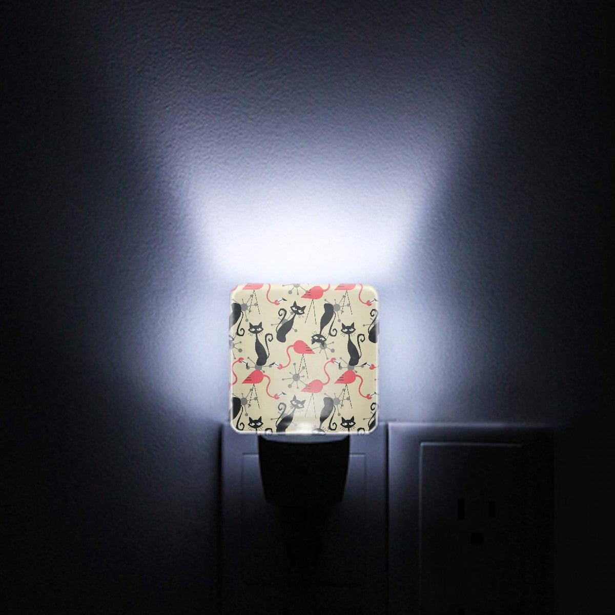 Kate McEnroe New York Atomic Cat Flamingo Night Light Set, Retro Mid Century Modern VibeNight Lights9TUrKjxT8T