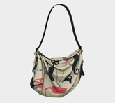 Kate McEnroe New York Atomic Cat Flamingo Origami Tote Bag, Mid Century Modern Picnic Scarf Gift Wrap, Retro 50s MCM StyleHandbags7175789|black|regular