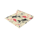 Kate McEnroe New York Atomic Cat, Flamingo Table Runner, Mid Century Modern Starburst Table Linen, 1950s MCM Cotton, Poly Dining DecorTable Runners64217725123336304311