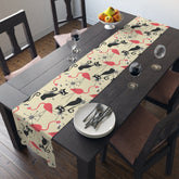 Kate McEnroe New York Atomic Cat, Flamingo Table Runner, Mid Century Modern Starburst Table Linen, 1950s MCM Cotton, Poly Dining DecorTable Runners64217725123336304311