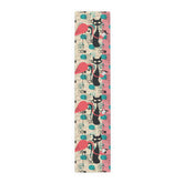 Kate McEnroe New York Atomic Cat Flamingo Table Runner, Retro Mid Century Modern Dining AccentTable Runners19127885555627332077
