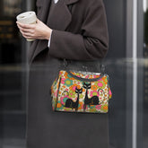 Kate McEnroe New York Atomic Cat Flower Power Kisslock Bag, Retro Mod HandbagCrossbody BagsD3336517