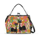 Kate McEnroe New York Atomic Cat Flower Power Kisslock Bag, Retro Mod HandbagCrossbody BagsD3336517