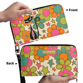 Kate McEnroe New York Atomic Cat Flower Power Wallet, Retro Groovy Mid Century Modern AccessoryWalletsNKQX6KXN-2