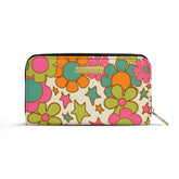 Kate McEnroe New York Atomic Cat Flower Power Wallet, Retro Groovy Mid Century Modern AccessoryWalletsNKQX6KXN-2
