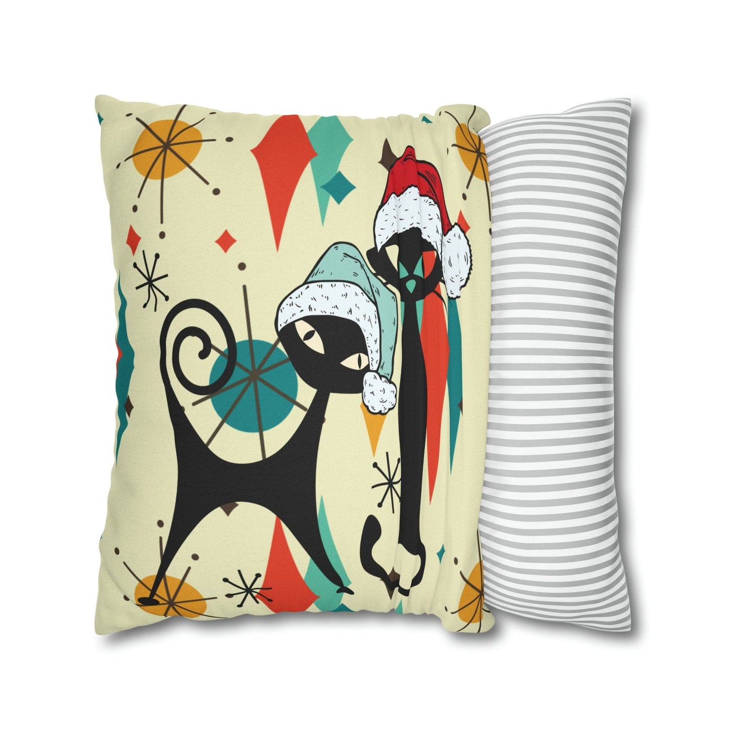 Kate McEnroe New York Atomic Cat Franciscan Diamond Starburst Christmas Pillow Cover, Mid Century Modern Retro Kitschy Holiday DecorThrow Pillow Covers15849119909810970496