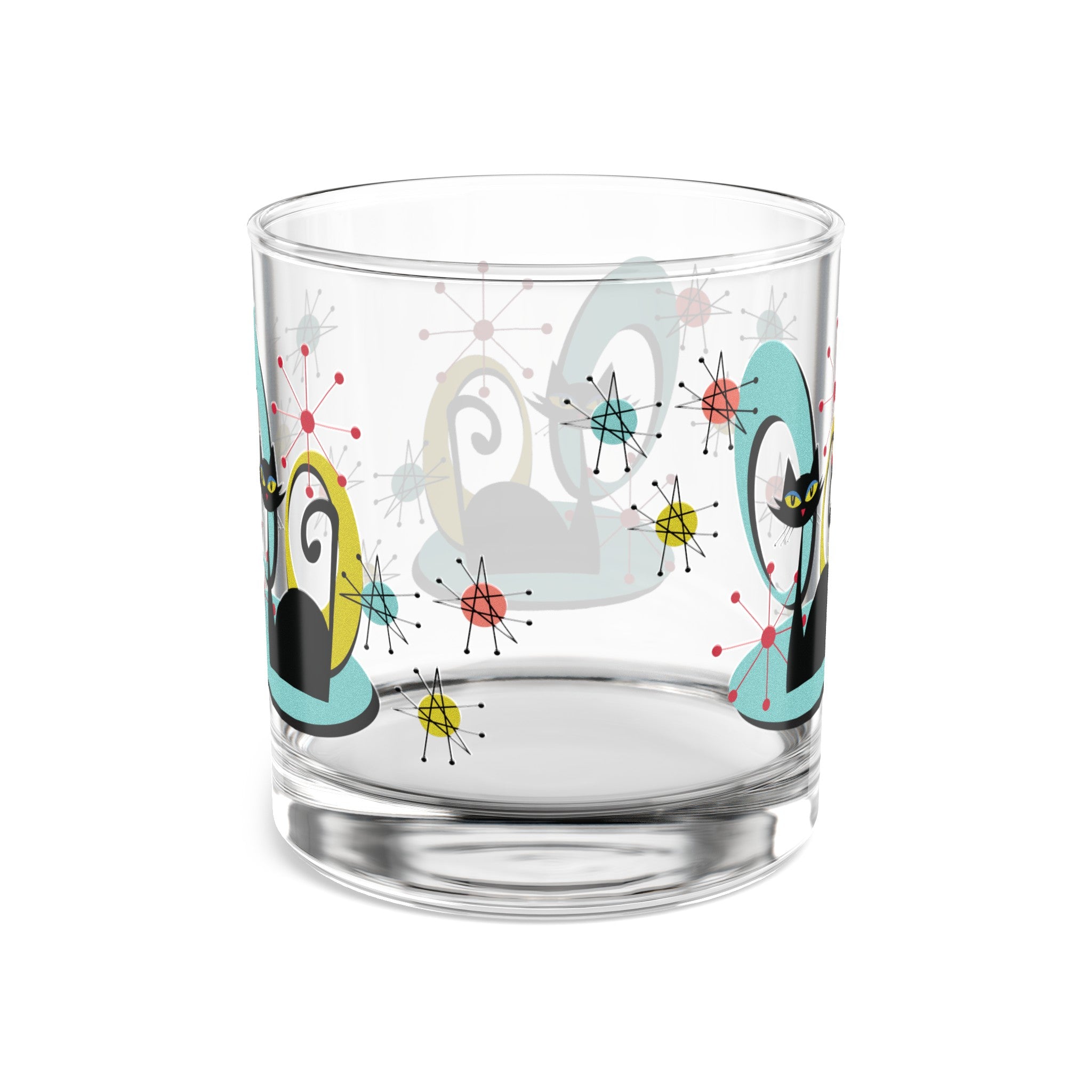 Kate McEnroe New York Atomic Cat Franciscan Starburst Bar Glass, Mid Century Modern Drinkware, Retro Chic GlasswareCocktail Glasses18906250856305063873