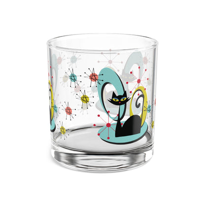 Kate McEnroe New York Atomic Cat Franciscan Starburst Bar Glass, Mid Century Modern Drinkware, Retro Chic GlasswareCocktail Glasses18906250856305063873