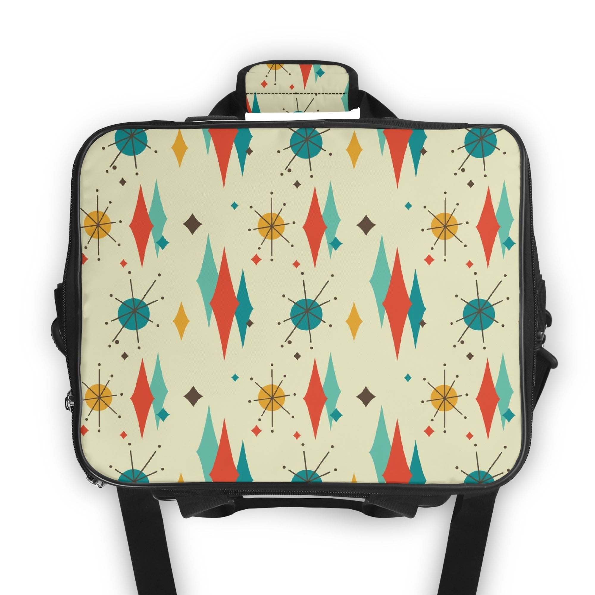 Kate McEnroe New York Atomic Cat Franciscan Starburst Cooler Bag, Retro MCM Insulated Picnic Tote, Mid Century Modern Lunch BoxLunch BagsNO5GE9PW - 1