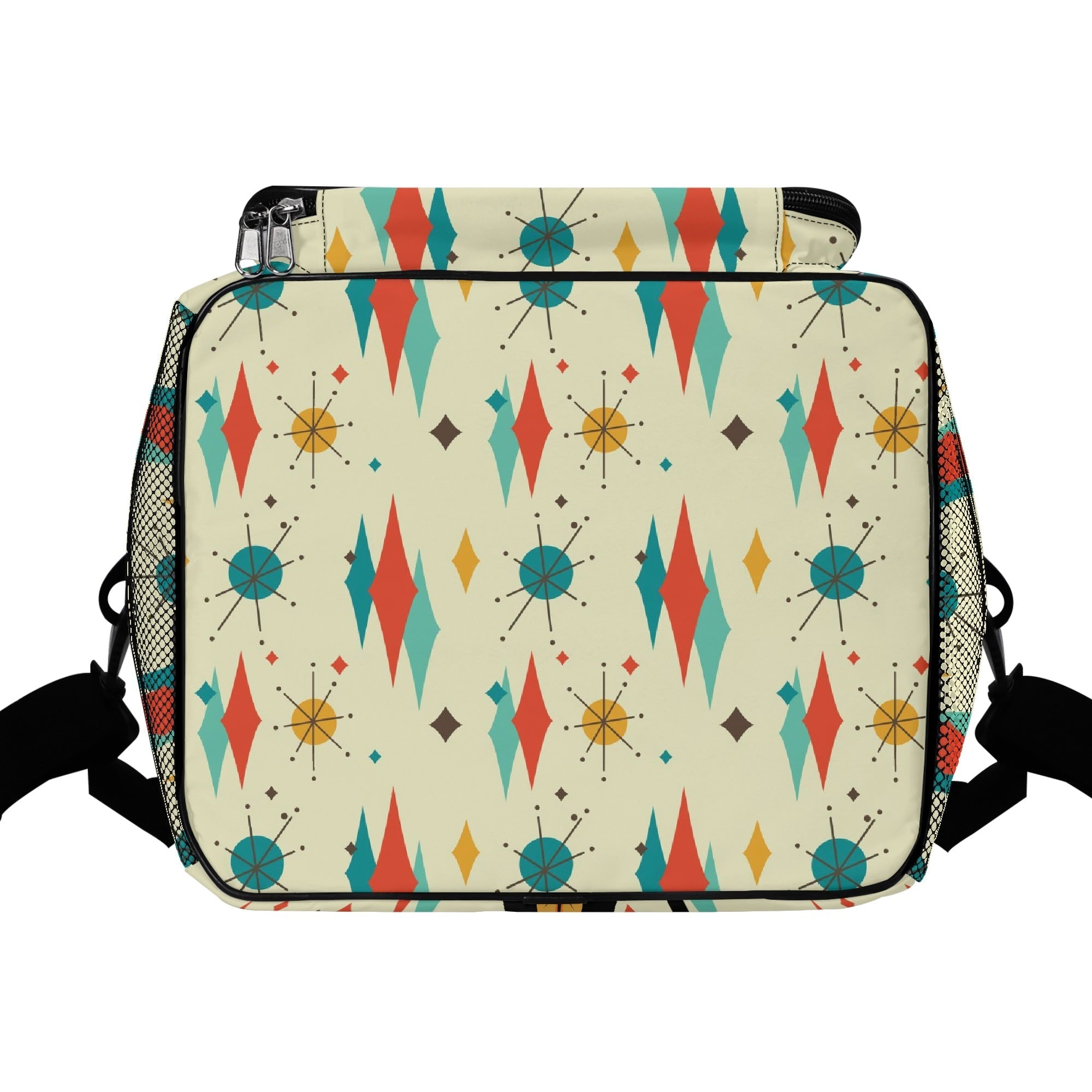 Kate McEnroe New York Atomic Cat Franciscan Starburst Cooler Bag, Retro MCM Insulated Picnic Tote, Mid Century Modern Lunch BoxLunch BagsNO5GE9PW - 1