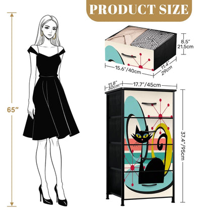 Kate McEnroe New York Atomic Cat Franciscan Starburst Mid Century Modern 4 Drawer DresserDresserseEawpAzXDi