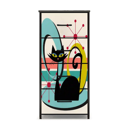 Kate McEnroe New York Atomic Cat Franciscan Starburst Mid Century Modern 4 Drawer DresserDresserseEawpAzXDi