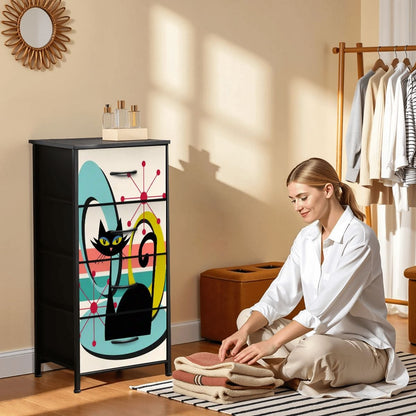 Kate McEnroe New York Atomic Cat Franciscan Starburst Mid Century Modern 4 Drawer DresserDresserseEawpAzXDi