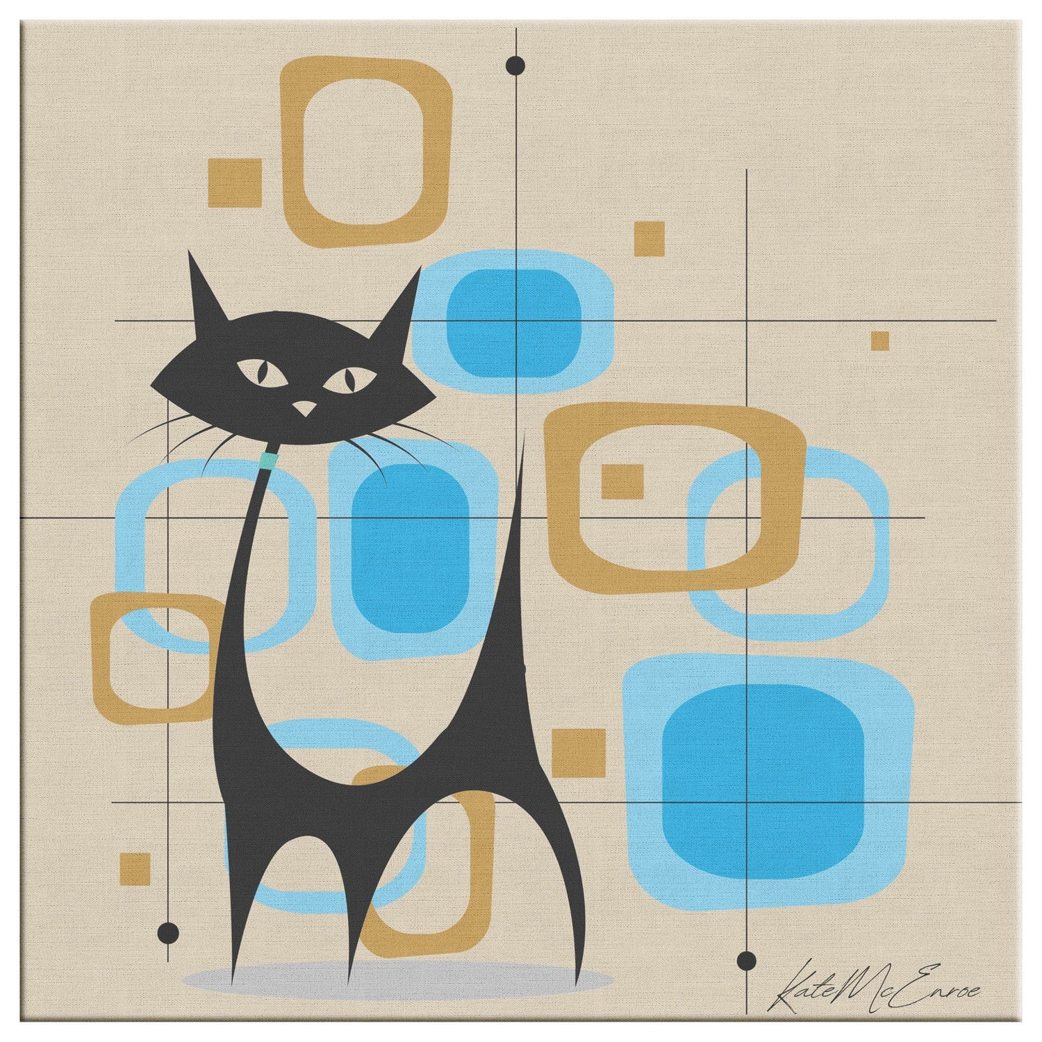 Singapura Cat Geometric Wall Art | Feline Art Singapura Cat Geometric Wall Art | Feline Art