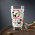 Kate McEnroe New York Atomic Cat Geometric Pint Glass, Mid Century Modern Starburst Drinkware, Retro MCM BarwarePint Glasses26383203808269731113