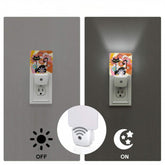 Kate McEnroe New York Atomic Cat Groovy Floral Retro Night Lights, Mid Century Modern Kitsch Set of 2Night LightsbygQnqR24S