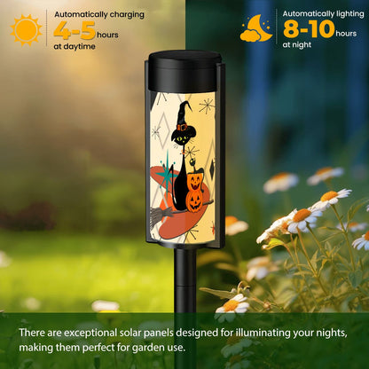 Kate McEnroe New York Atomic Cat Halloween Garden Solar Lights, Retro Mid Century Modern Outdoor Pathway DecorSolar Garden Stake LightsDVUkXUoduJ
