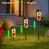 Kate McEnroe New York Atomic Cat Halloween Garden Solar Lights, Retro Mid Century Modern Outdoor Pathway DecorSolar Garden Stake LightsDVUkXUoduJ
