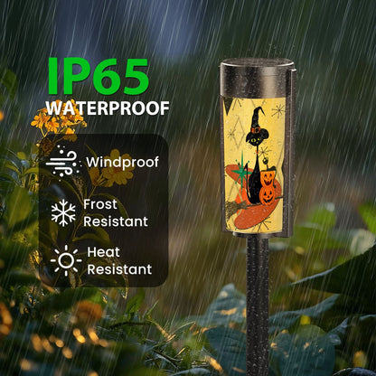 Kate McEnroe New York Atomic Cat Halloween Garden Solar Lights, Retro Mid Century Modern Outdoor Pathway DecorSolar Garden Stake LightsDVUkXUoduJ