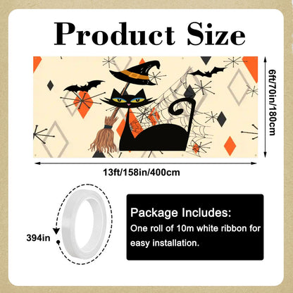 Kate McEnroe New York Atomic Cat Halloween Mid Century Modern Retro Garage Door BannerGarage Door Bannergb8U7zhdpm