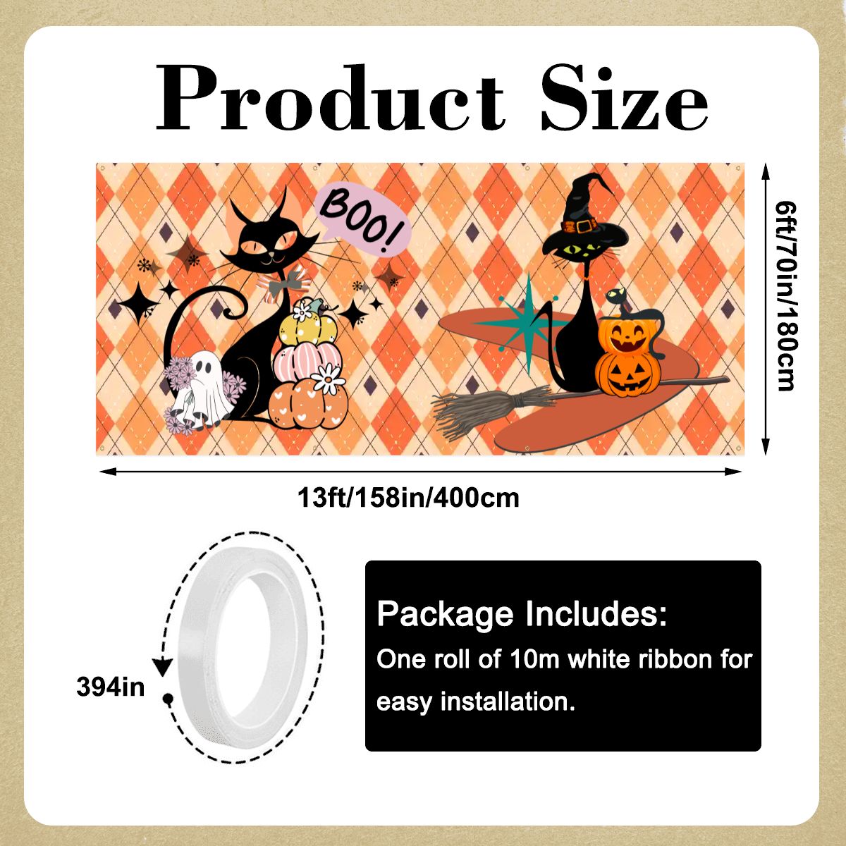 Kate McEnroe New York Atomic Cat Halloween Retro Kitsch Mid Century Modern Garage Door BannerGarage Door BannerasSbD3vFW7